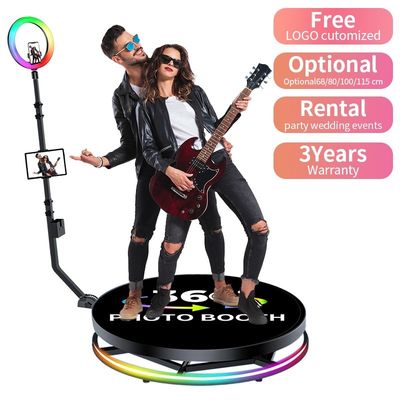 Booth fotográfico portátil automático giratorio de 360 grados para iPad y Smartphone