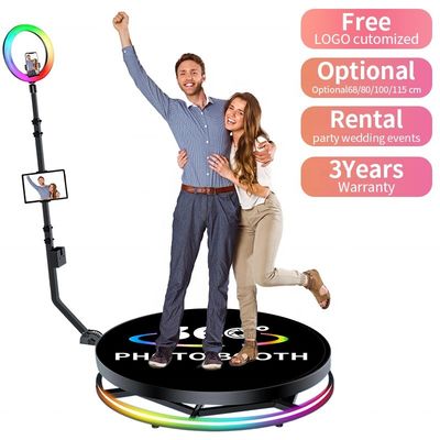 Plataforma giratoria de la cámara 360 fotobooth con carga de 500 kg y control de emergencia