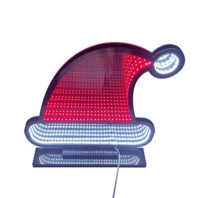 Luz de LED de banda multicapa Espejo de neón Abismo Espejo de arte Signos para la decoración de Navidad