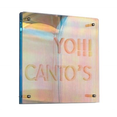 Coloridas letras LED de espejo infinito, publicidad delicada y llamativa