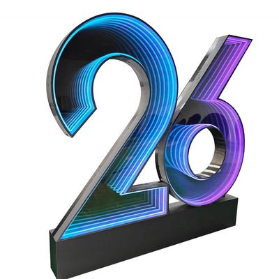 Tienda Infinity Effect Neon Sign con Advertencia de Espejo Infinito de Abismo 3D personalizado