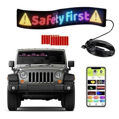 Última aplicación de control de teléfono contenido editable mensaje en movimiento pantalla LED para cartel de automóviles