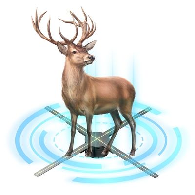 Tiempo de respuesta de 10 ms Fan de holograma de Navidad 1.692MM Relación de contraste para pantalla 3D interior