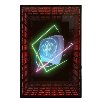 Luz de señal de neón de acero inoxidable personalizada con tiras LED Proyector 3D de espejo infinito