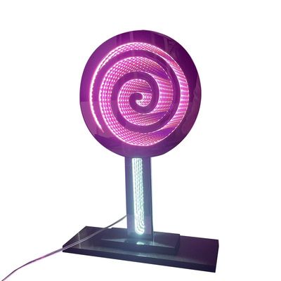 Decoraciones navideñas de luces de Navidad estilo LED Lollipop espejo mágico acrílico