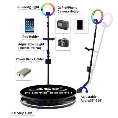 25cm altura de plataforma 360 fotobooth con máquina de vídeo automática y diseño profesional