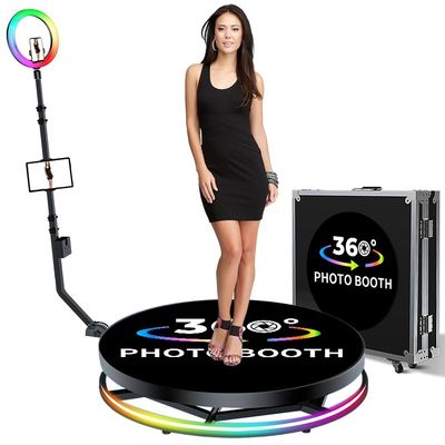 Stabler de metal fuerte y vidrio templado 360 grados de cámara Photo Booth para eventos en interiores