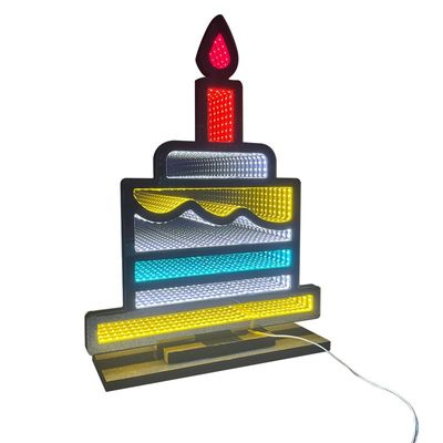 Dispositivos de decoración de Navidad Nombre de Navidad Luz LED espejo mágico acrílico
