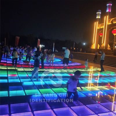 Fuente de luz LED 5050 RGB LED azulejos de vidrio extraíbles para el piso de baile interactivo de neón
