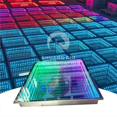 3D LED Floor de baile Infinity Floor de baile de luz y personalizado LED de ladrillo de luces