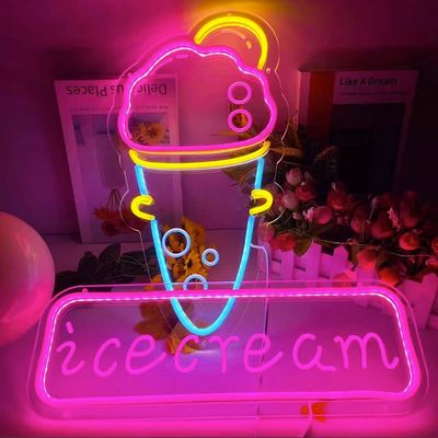 Signo de neón LED acrílico de neón flexible para logotipo exterior personalizado y voltaje DC12V/AC110-220V