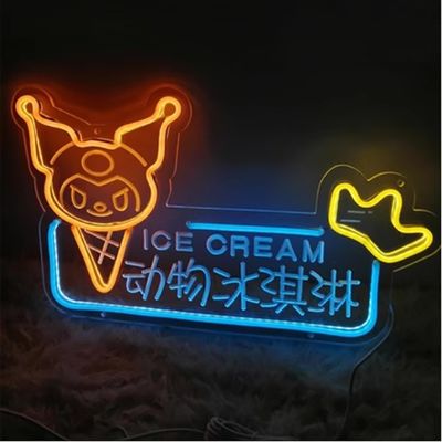 Signo de neón LED acrílico de neón flexible para logotipo exterior personalizado y voltaje DC12V/AC110-220V