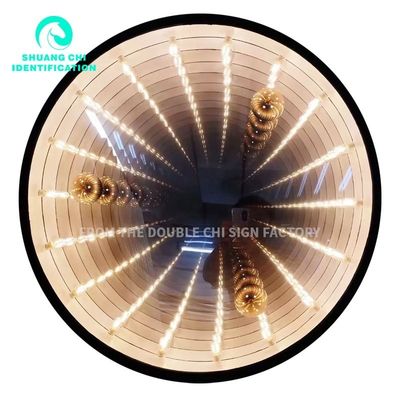 Consumo de energía 12V Espejo de infinito personalizado Signo de neón con palabras luminosas publicitarias