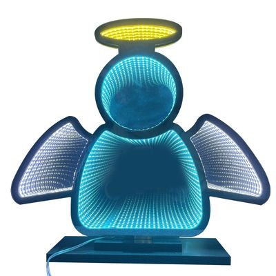 Ángel de Navidad Ala de luz Led Oportunidad Decoración de Navidad Espejo mágico acrílico