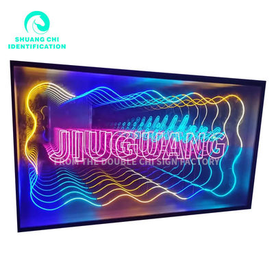 Marco de metal duradero Infinity 3D Mirror Neon Floor de baile personalizado para DJ Disco Party
