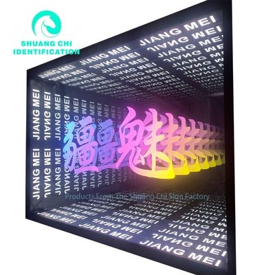 Marco de metal duradero Infinity 3D Mirror Neon Floor de baile personalizado para DJ Disco Party