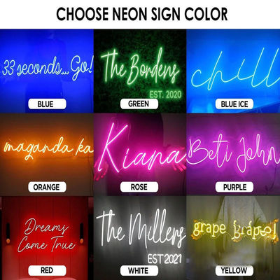 Hustle luz de letra LED personalizado rosa neón señal para la decoración del dormitorio
