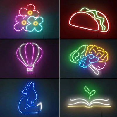 Instalación de pared de tornillo fijación de interior Flexible RGB luz de banda de neón con luz de neón personalizada