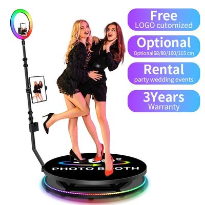 Los eventos de bodas deben tener una cabina fotográfica de 360 grados con plataforma de maleta de viaje de 25 cm de altura