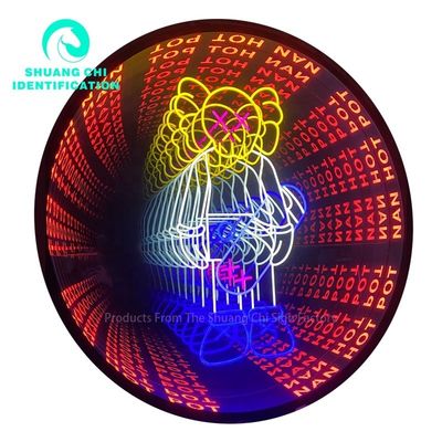 Cuadro de metal duradero Moderno 3D Mirror Neon Floor de baile para DJ Disco Party