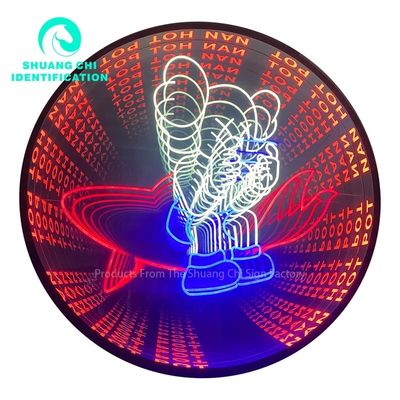 Cuadro de metal duradero Moderno 3D Mirror Neon Floor de baile para DJ Disco Party