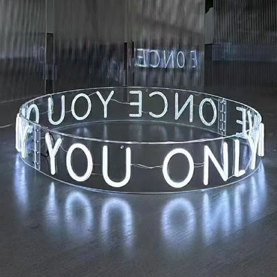 Anillos colgantes personalizados Luz de neón para techo personalizado 12V voltaje de entrada de CA