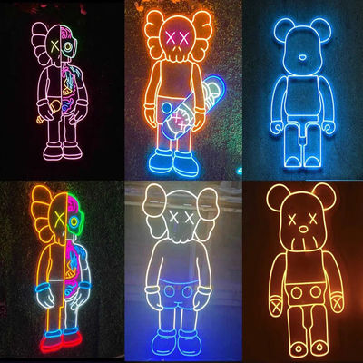 Party Bar Hom Event Decoración Luz de Neón Feliz Cumpleaños LED RGB Signo con Gel de Silica