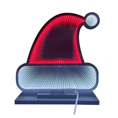 Santa Patio Decorativo de la luz de la señal del túnel LED espejo infinito de abismo de la luz para interiores