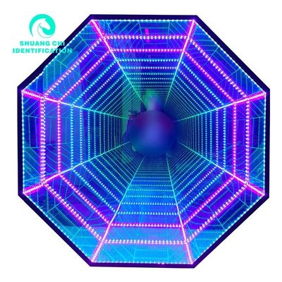 Fuente de señalización exterior interior Espejo 3D Abyssal Espejo de neón con espesor personalizado