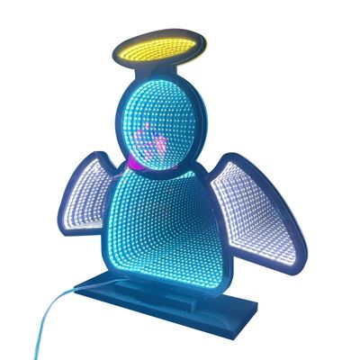 Fiesta navideña doble espejo infinito con luz fantasma de profundidad infinita