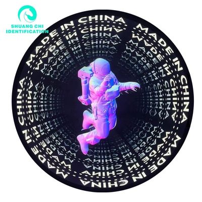 Luz y sombra tecnológicas 3D Neon Abyssal Mirror a cuadros 50x50 Neon Mirror