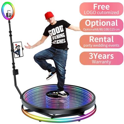 360 Photo Booth para Fiesta de bodas Stand giratorio longitud 80-120cm carga portante 500KG