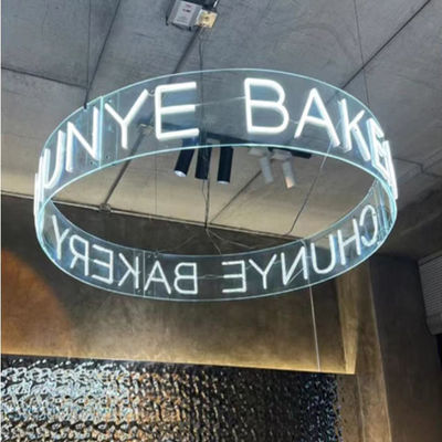 Decoración del hogar de colores ricos LED Ring Neon Sign Light con letras de neón personalizadas en la pared