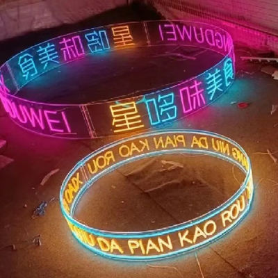 Decoración del hogar de colores ricos LED Ring Neon Sign Light con letras de neón personalizadas en la pared