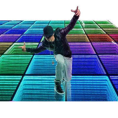 Pista de luz más tenue Fiesta de bodas 3D Espejo Piso de baile LED Pantalla de pantalla