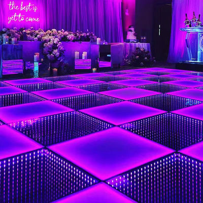 Pista de luz más tenue Fiesta de bodas 3D Espejo Piso de baile LED Pantalla de pantalla