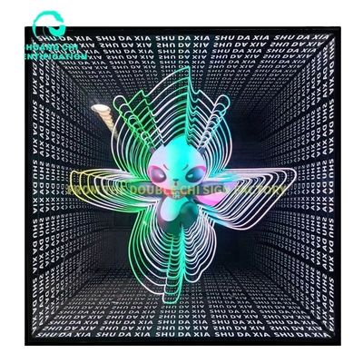 DC12V/AC110-220V Tamaño personalizado Tecnología de luz y sombra Infinity Mirror Neon