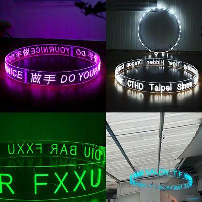 Señales de luz de neón de cable DIY para logotipo personalizado Flex Strip Línea de producción de iluminación lisa
