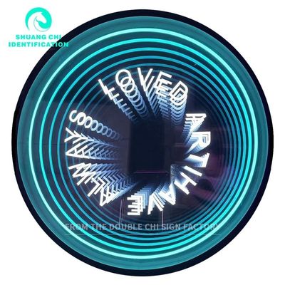 DC12V/AC110-220V Tamaño personalizado Tecnología de luz y sombra Infinity Mirror Neon