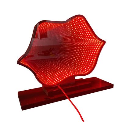 Navidad Largo labio luz LED acrílico espejo mágico abismo espejo infinito y duradero