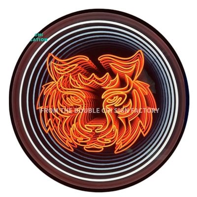Publicidad personalizada Palabras luminosas Infinity Mirror Signo de neón con luz de neón realista 3D