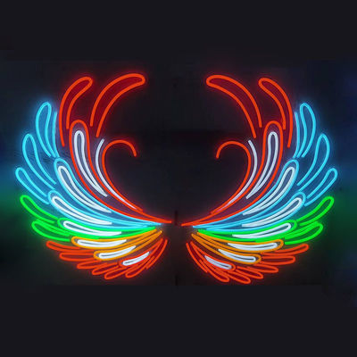 Tamaño personalizado Descuento LED Neón Signo para Feliz Cumpleaños Logotipo Alas Halloween Bar Signo