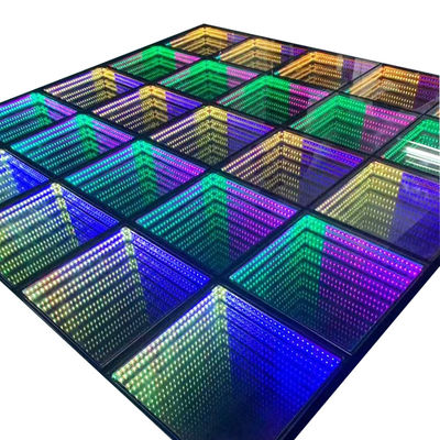 3D Infinity LED Espejo Fiesta de bodas LED Luces de piso de baile digitales para la boda de discoteca