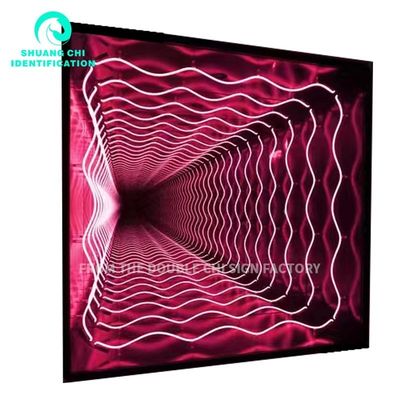 2023 Casas de acero inoxidable Melaleuca Indicador de neón LED personalizado con material gráfico de vidrio