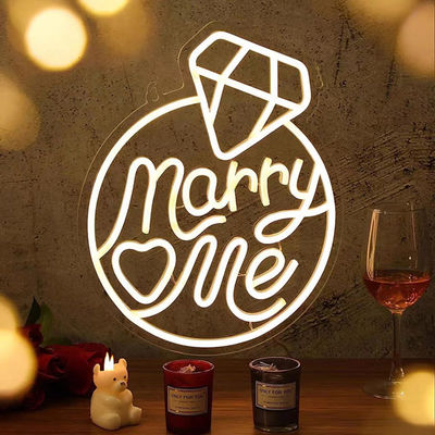 Ángel de la boda alas de decoración de pared con letras acrílicas de la carpa LED señal de neón