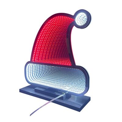 Decoración de la fiesta de Navidad 40cm Signos de Neón Led con Sombrero de Santa Magia 3D Personalizado