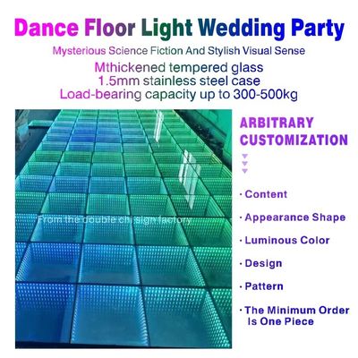 G/B/Y/RGB/RGB 3 en 1 luces de escenario vidrio templado LED piso de baile para bodas