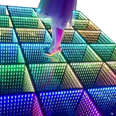 IP55-IP67 Floor de baile de LED impermeable para la fiesta de bodas DJ 3D Espejo Iluminación RGB