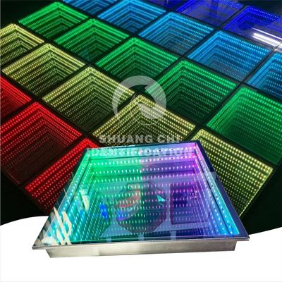 IP55-IP67 Floor de baile de LED impermeable para la fiesta de bodas DJ 3D Espejo Iluminación RGB