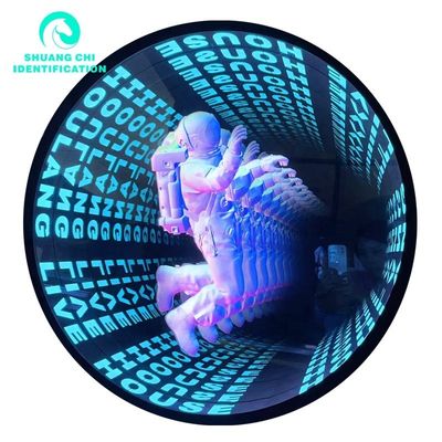 2023 Material Abismo 3D Estéreo Espejo Infinito Neón Personalizado con Líneas LED Fuente de luz